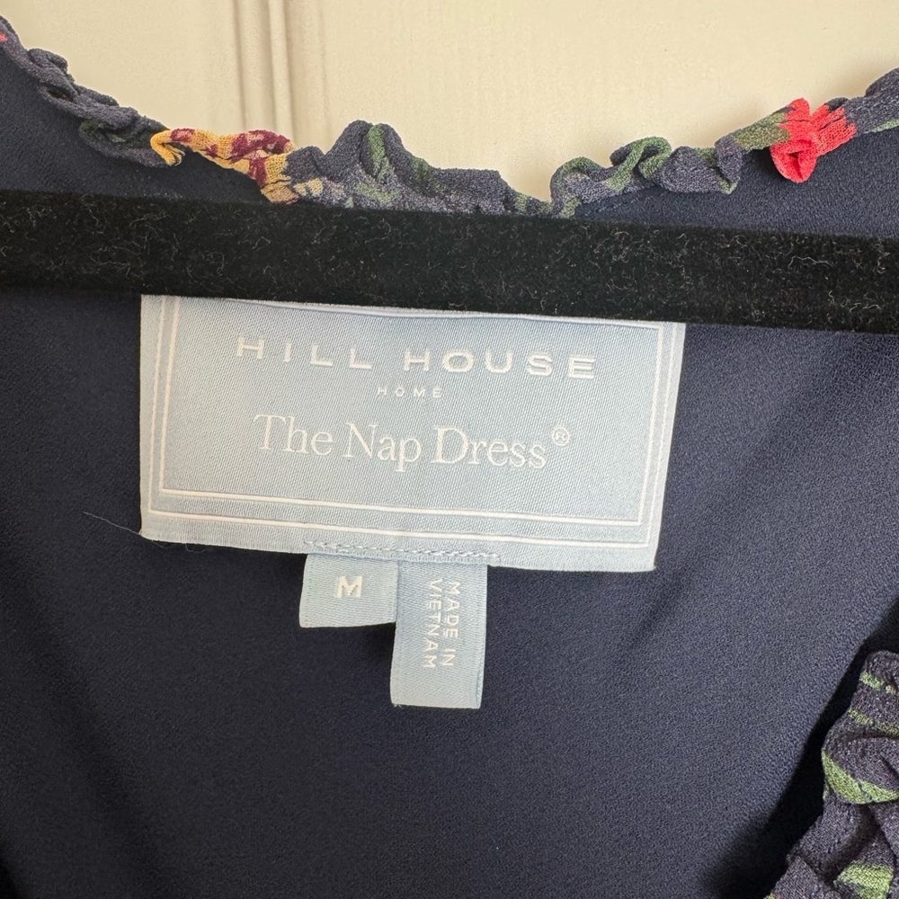 Hill House The Georgia Nap Dress in Navy Multi Peony Bouquet, size Medium - Picture 8 of 14